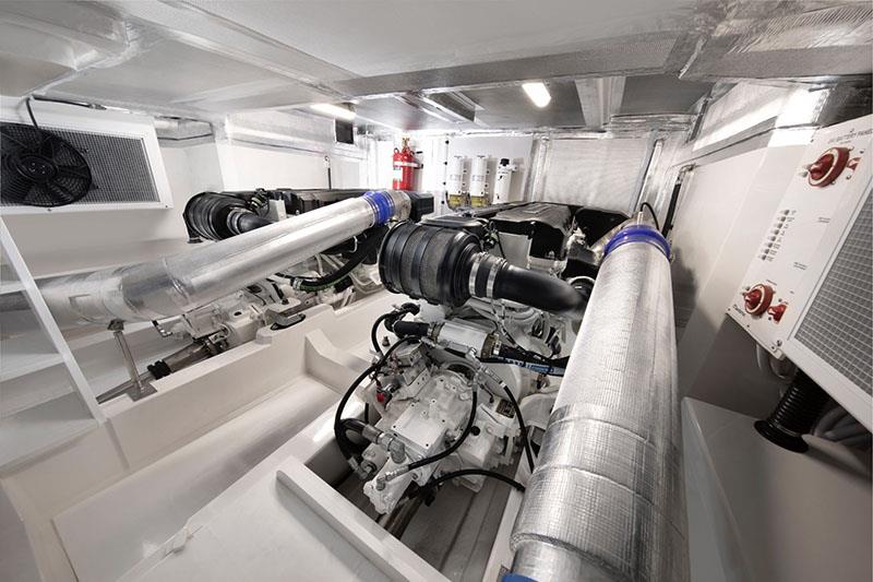 Maritimo M55 Engine room slider - photo © Maritimo