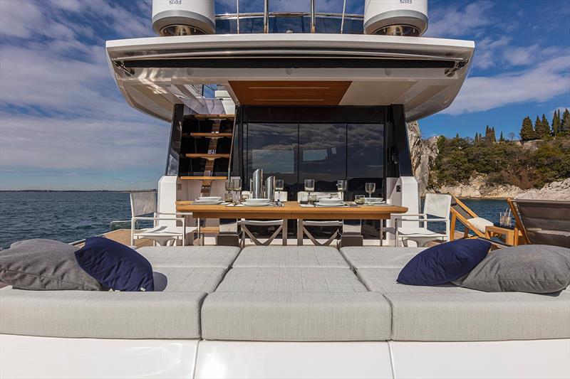 Offers larger and more luxurious entertainment platforms for social entertaining - photo © eyachts.com.au