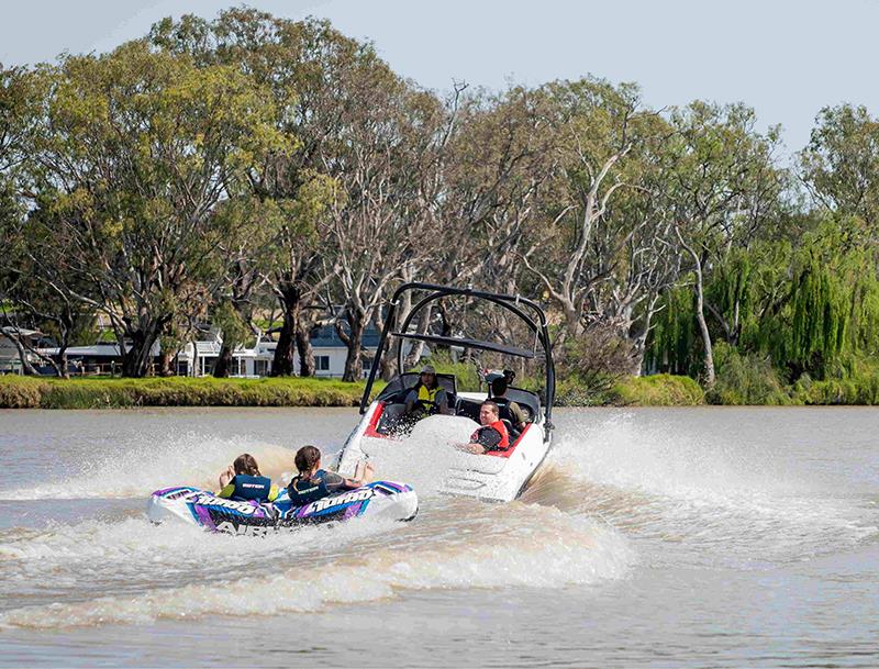 Make sure you follow the rules when towing water skiers, wakeboarders, kneeboarders and riders on inflatable tubes, rafts or biscuits - photo © Marine Safety SA