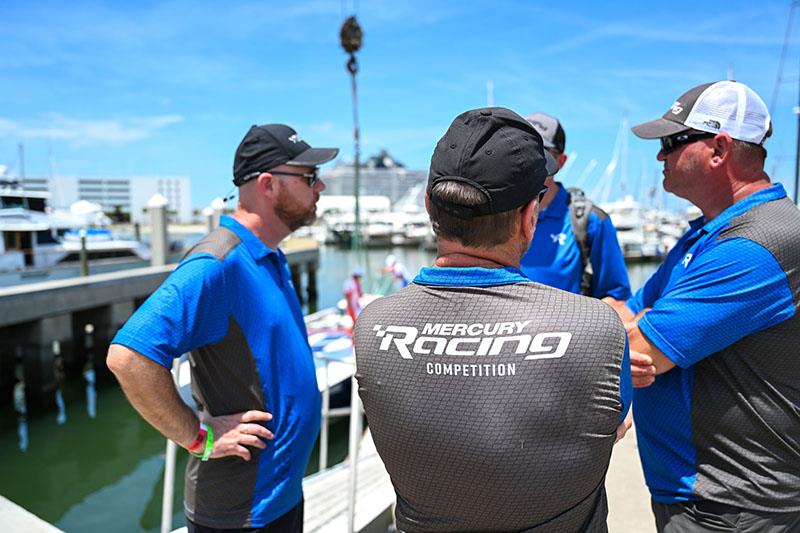 The Mercury Racing Race Support Team at Cocoa Beach 2023 photo copyright David Lando taken at  and featuring the Power boat class