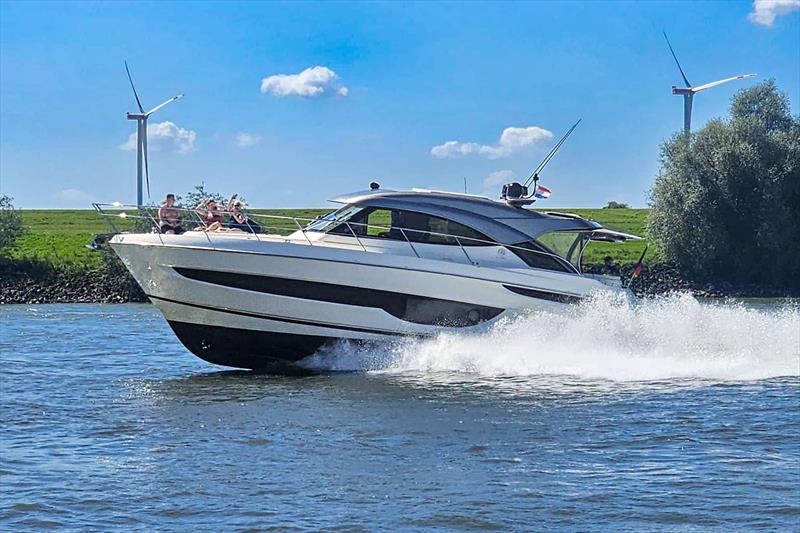 An advanced hull design means Heike can power its way along the Rhine - photo © Riviera Australia