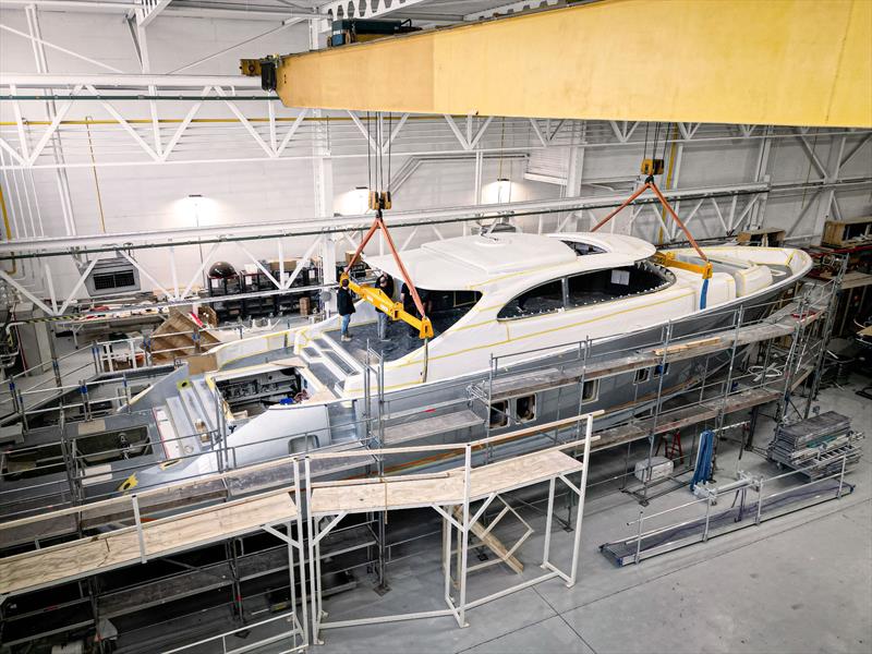 Zeelander 8 - work in progress photo copyright Zeelander Yachts taken at  and featuring the Power boat class