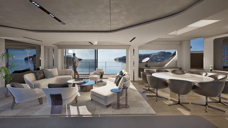 ISA 120 - Main deck photo copyright ISA Yachts taken at  and featuring the Power boat class