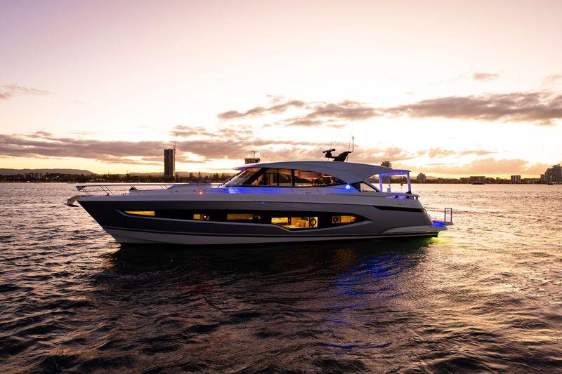 Riviera 6800 Sport Yacht Platinum Edition world premiere at SCIBS photo copyright Riviera Australia taken at  and featuring the Power boat class