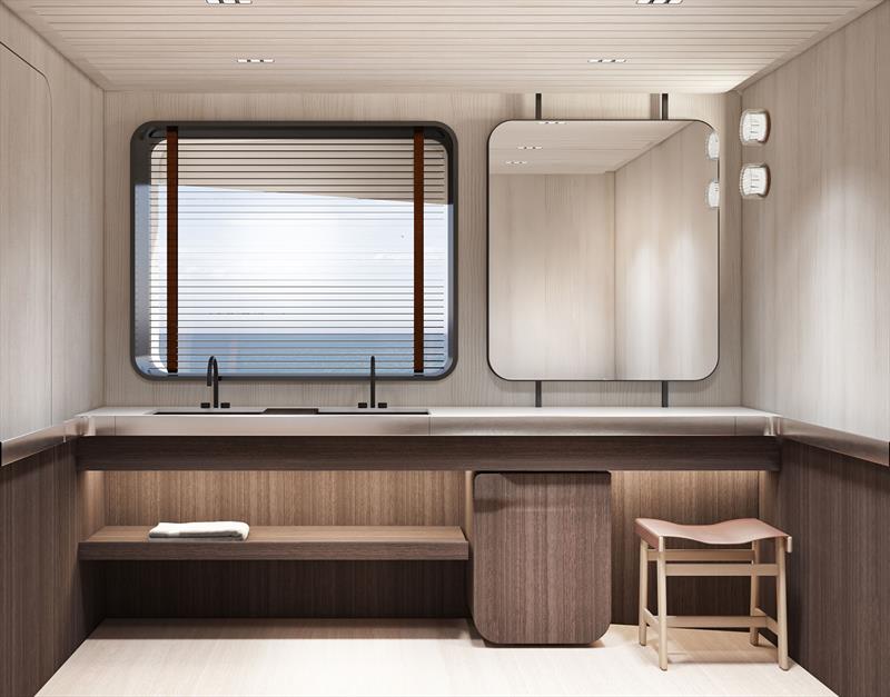 Polaris 48 - master bathroom - photo © Cantieri di Pisa