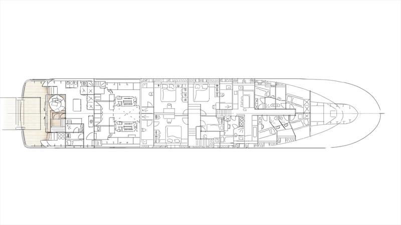 50m M/Y Thanuja - lower deck - photo © iYacht GmbH