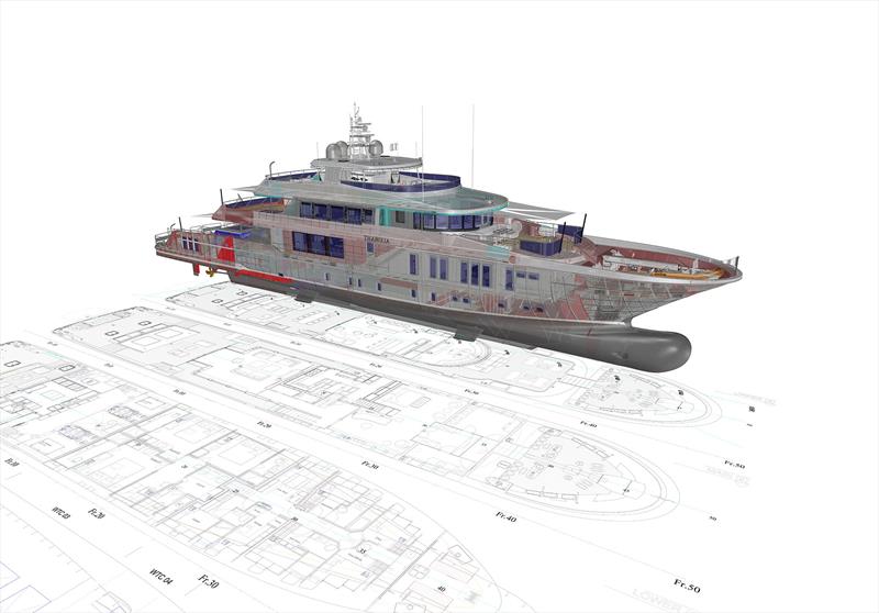 50m M/Y Thanuja - technical drawing - photo © iYacht GmbH