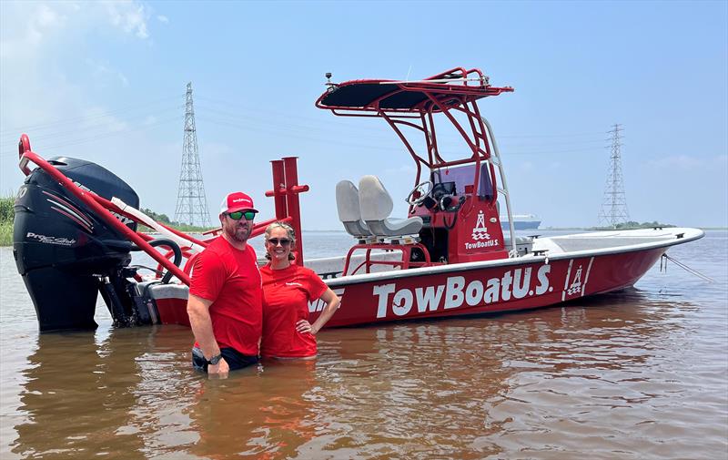 (L to R)  Bo and Chelsi Clayton of TowBoatUS Sabine Lake, Texas - photo © BoatUS