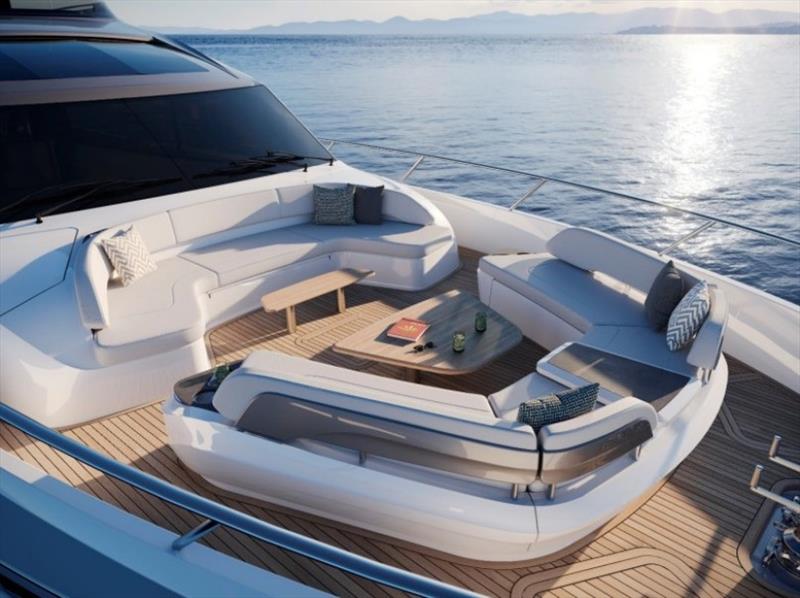 Princess S80 foredeck - photo © Princess Yachts