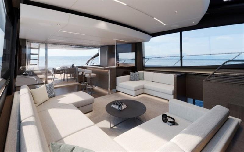 Princess S80 main deck saloon - photo © Princess Yachts