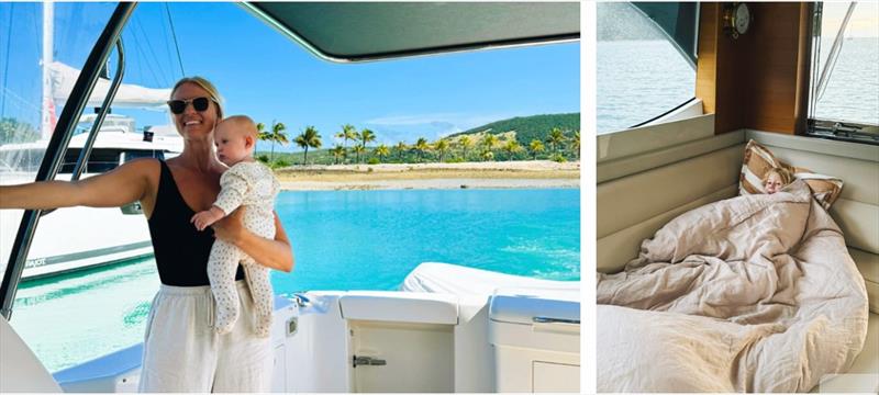 And baby makes five. The children have adjusted to boat life with ease. There are plenty of comfortable places for an afternoon nap.  Even in winter, the sun always shines brightly in the Whitsundays - photo © Riviera Australia