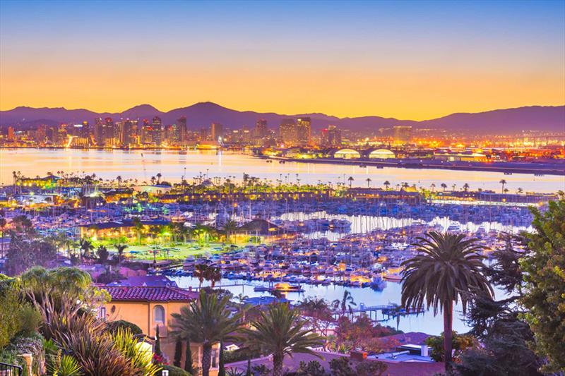 When the lights are on, San Diego really shines as a beautiful destination photo copyright Riviera Australia taken at  and featuring the Power boat class