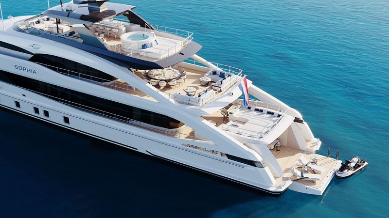 Project Sophia, YN 21150 - Open beach club photo copyright Heesen Yachts taken at  and featuring the Power boat class