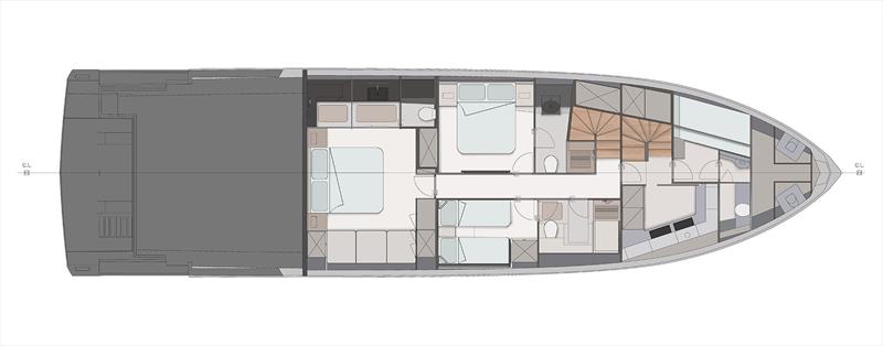 wallywhy100 - lower deck - photo © Wally Yachts