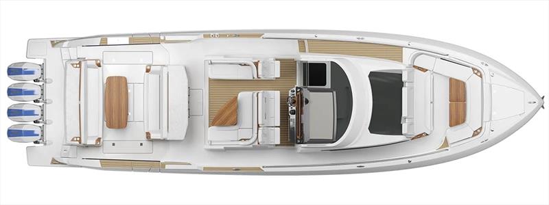 Tiara 56 LS - deck floor plan - photo © Tiara Yachts