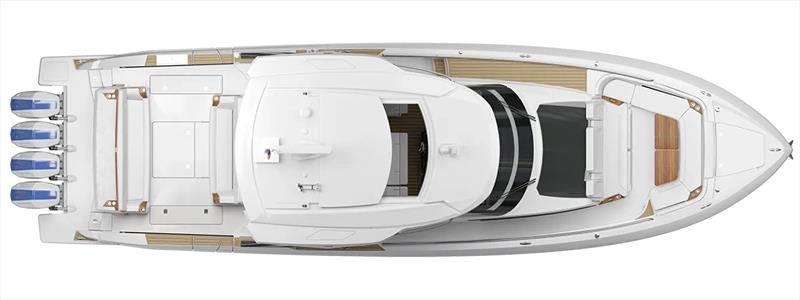 Tiara 56 LS - hardtop sunroof plan view - photo © Tiara Yachts