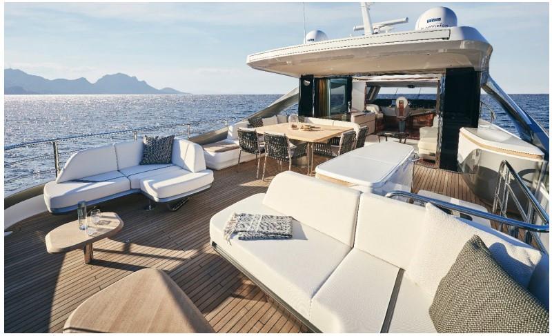 Princess X80 Aft Flybridge - photo © Princess Yachts