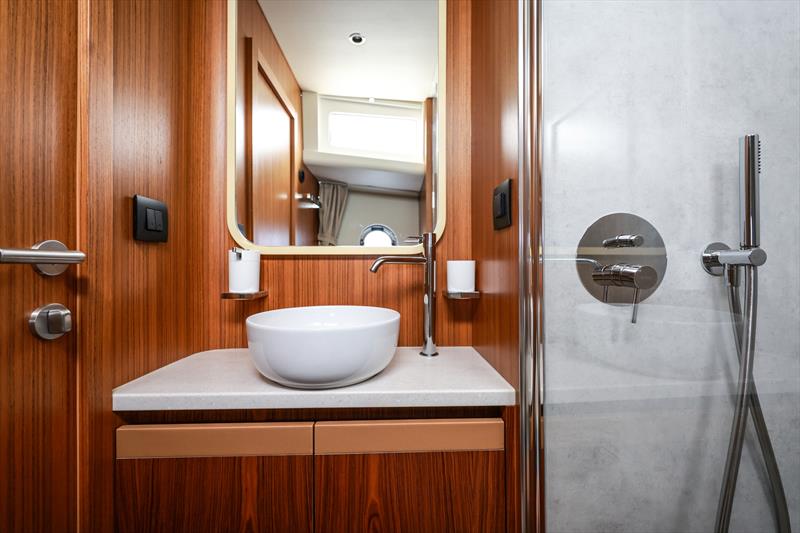 Greenline 58 Fly Hybrid - bathroom photo copyright Greenline Yachts taken at  and featuring the Power boat class