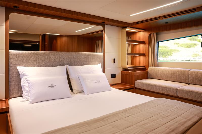 Greenline 58 Fly Hybrid - master cabin - photo © Greenline Yachts