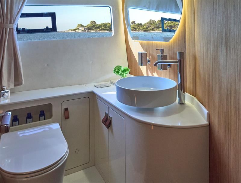 Patrone 45' - Guest bathroom photo copyright Alexander Panzeri taken at  and featuring the Power boat class