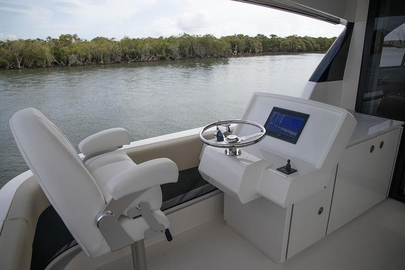 Aft helm positionMaritimo M600 Black Edition photo copyright John Curnow taken at  and featuring the Power boat class