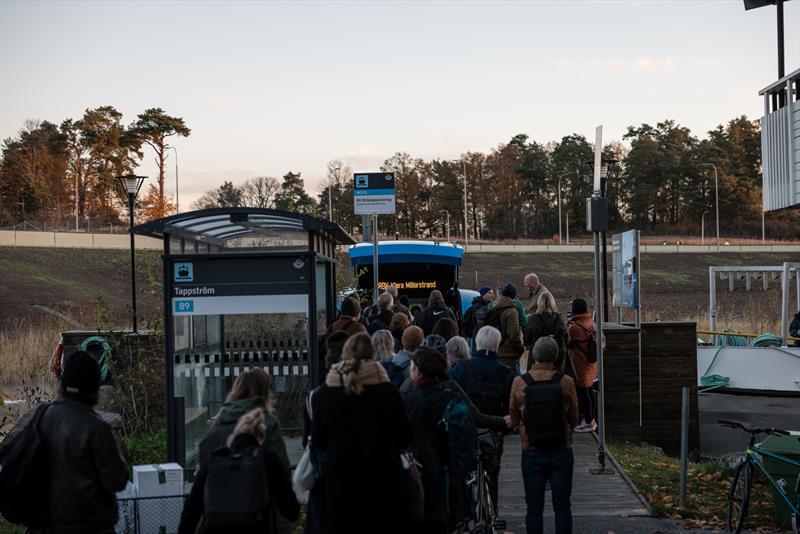 Passengers boarding 'Nova' on first commute photo copyright Candela taken at  and featuring the Power boat class