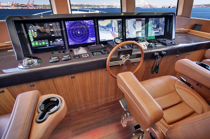 Wheelhouse aboard the Selene Ocean Explorer 92 - photo © Selene Ocean Yachts