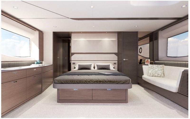 Princess F58 Owner's Stateroom - photo © Princess Yachts