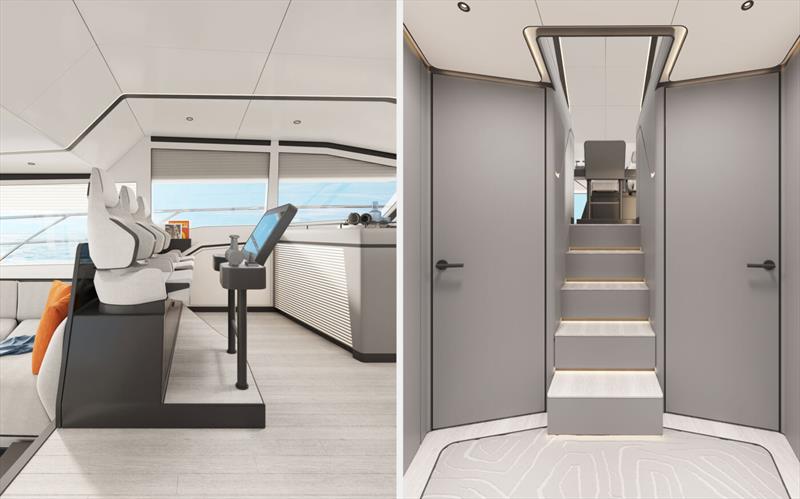 VanderValk Edge 65 hallway - photo © Van der Valk Shipyard