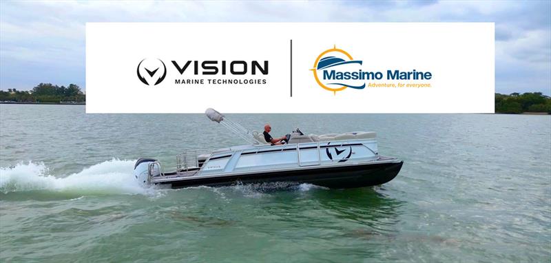 Vision Marine Technologies and Massimo Marine announce production partnership for first commercial electric pontoon platform - photo © Vision Marine Technologies