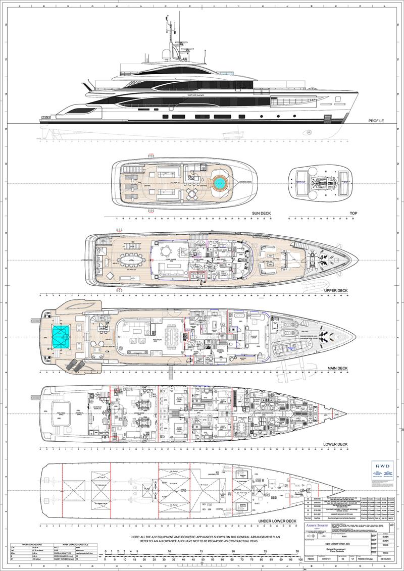 Benetti M/Y Asani, B.Now 50m - GA - photo © Benetti Yachts