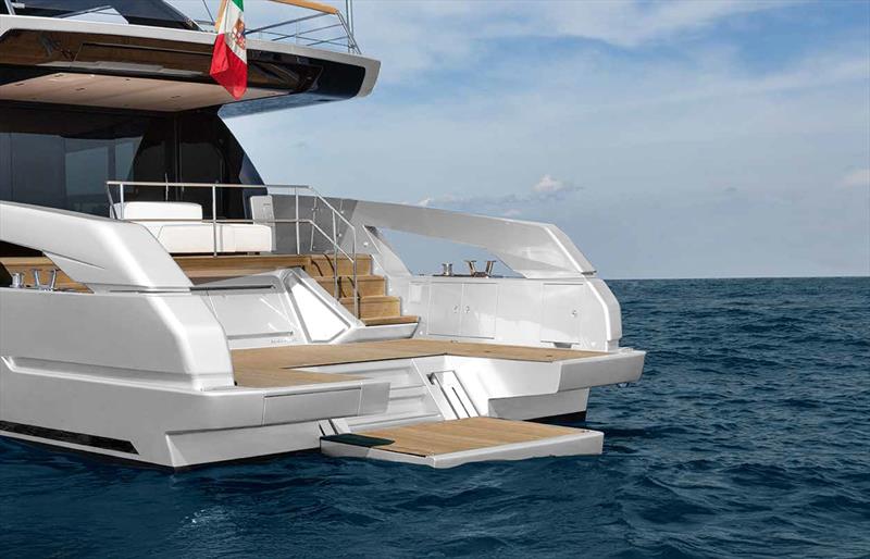 SX76 Stern - photo © Sanlorenzo Yachts