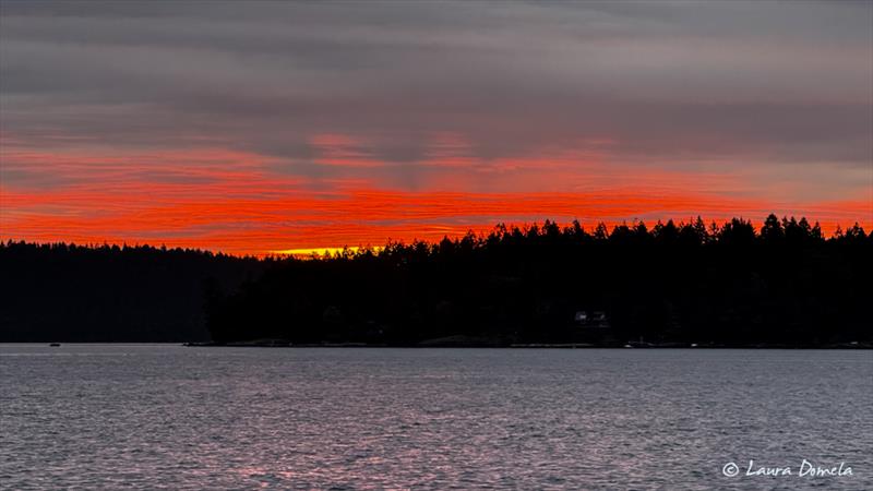Almost sunrise at Clam Bay anchorage