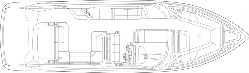 Formula 360 Crossover Bowrider - Cockpit plan outline