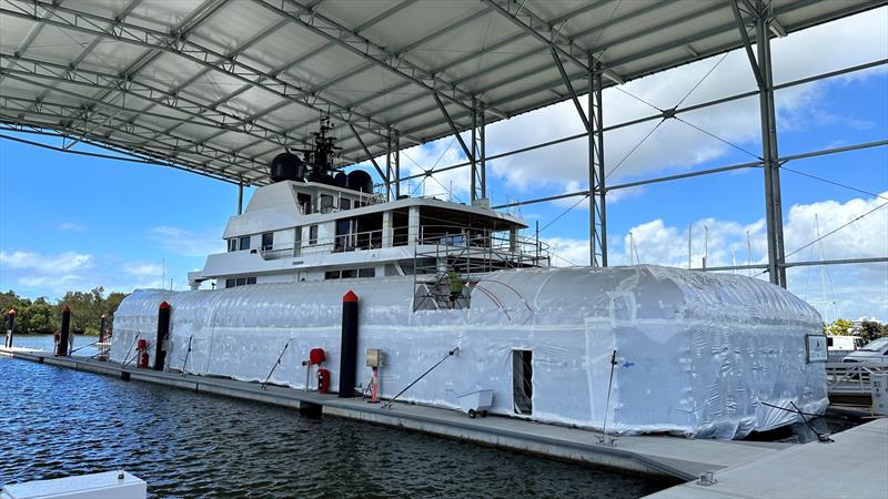 Massive refit at The Boat Works - 52m expedition superyacht JeMaSa