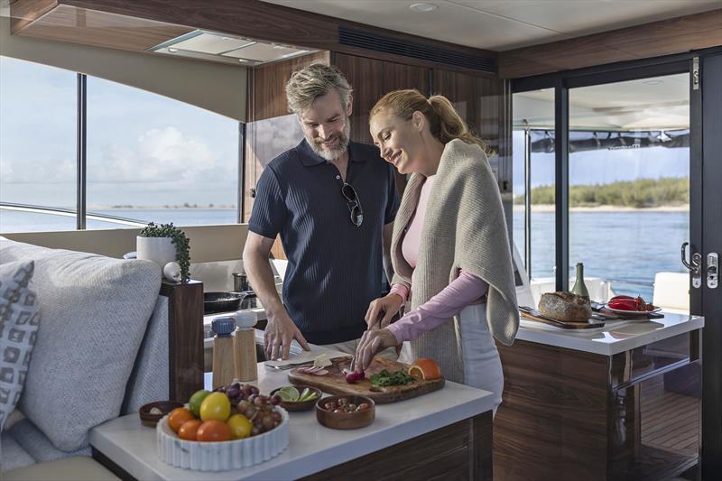 Kitchen - Maritimo M50 - photo © Maritimo