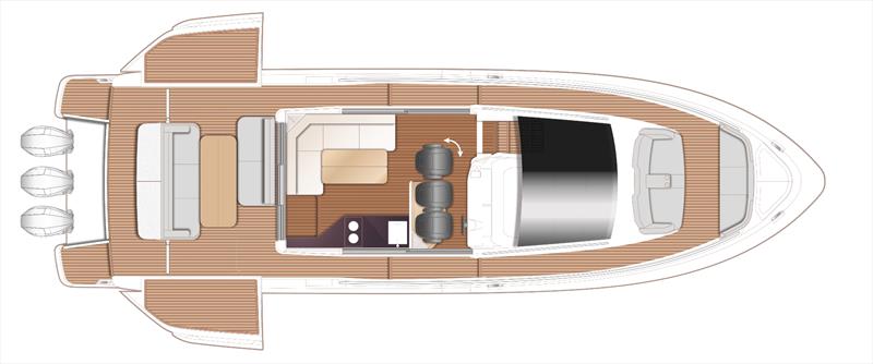 Princess C48 - saloon, main deck, outboards - photo © Princess Yachts