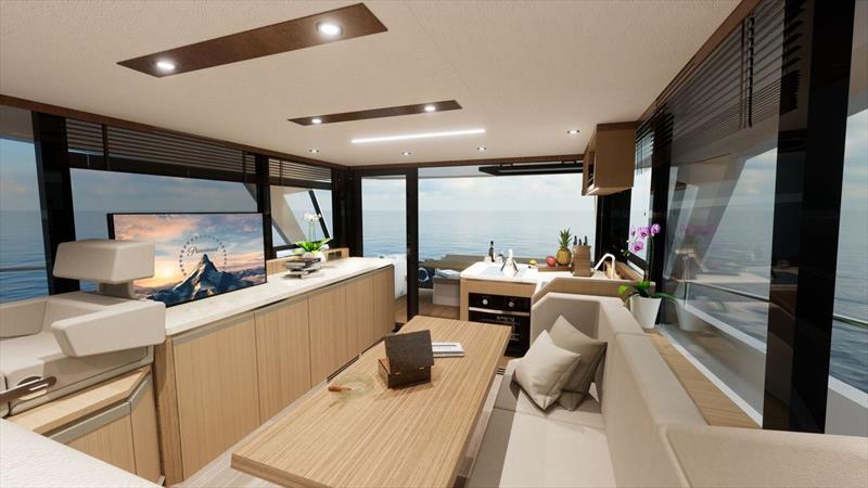 Greenline 42 - Main salon - photo © Greenline Yachts