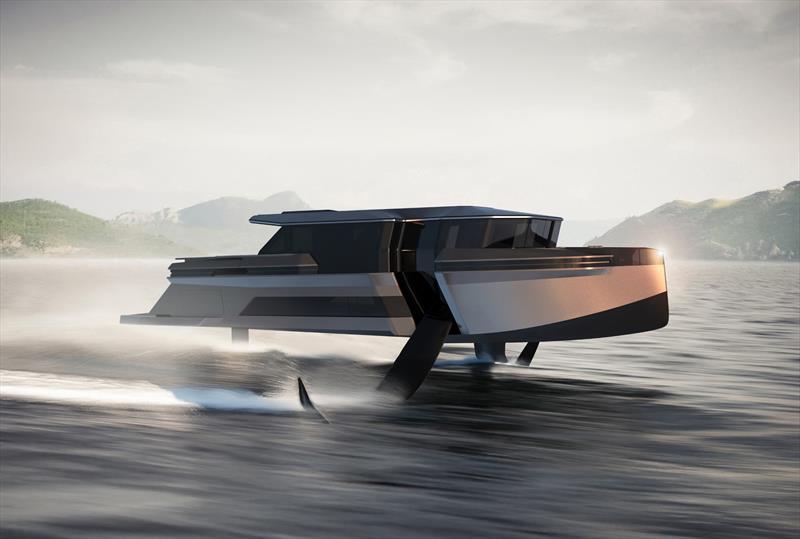 Ghost: the world's first 28m private foiling yacht photo copyright Bozca Design taken at  and featuring the Power boat class