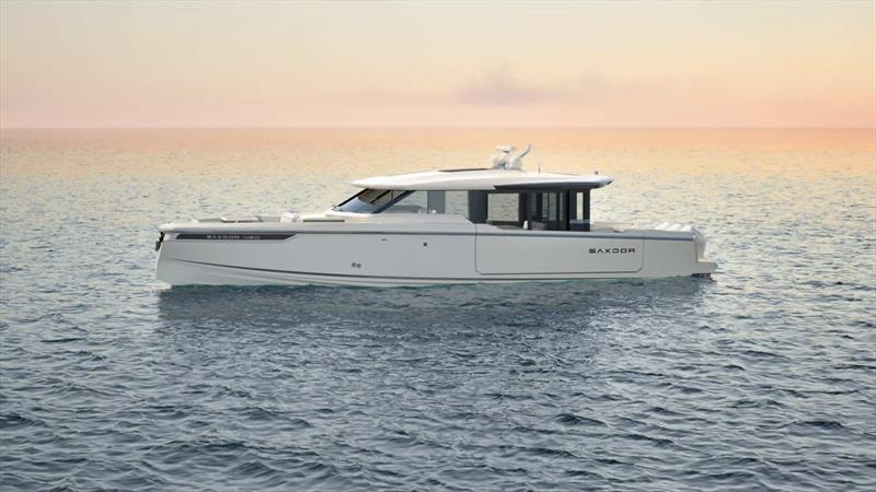Saxdor's flagship 460 GTC featuring award-winning design, Scandinavian styling and functional luxury photo copyright Saxdor Yachts  taken at  and featuring the Power boat class