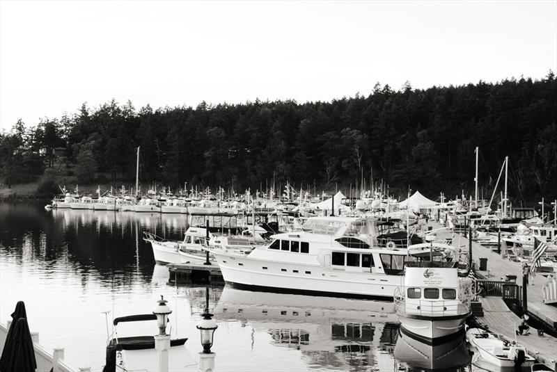 Line-up of old boats - photo © Grand Banks Yachts
