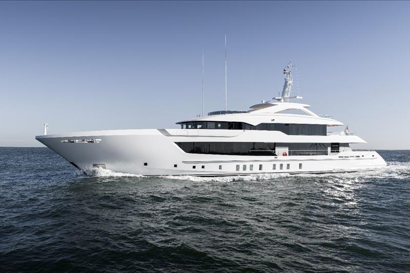 YN 21055 MY Pa'lante during the sea trials in the North Sea photo copyright Heesen Yachts taken at  and featuring the Power boat class
