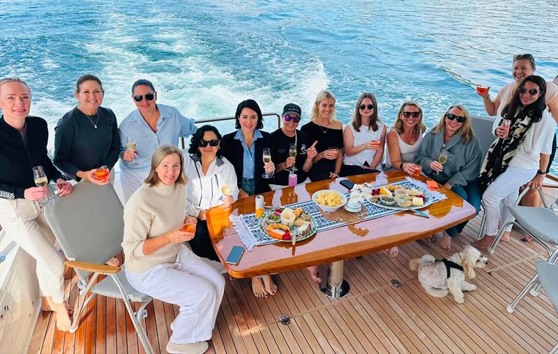 Supporters Cruise on board John and Lyndall Bacon's Grand Banks at the 2026 Pallas Capital Gold Cup - photo © Nic Douglass for @sailorgirlHQ