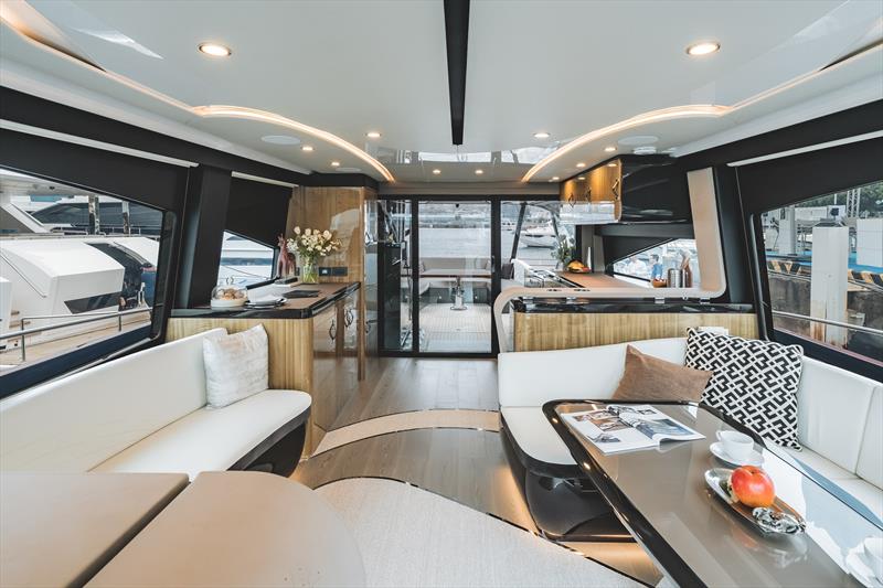 Lexus LY680 salon photo copyright Horizon Yachts taken at  and featuring the Power boat class