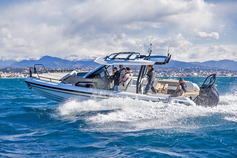 ADV9 deflects spray away from the craft - photo © Highfield Boats