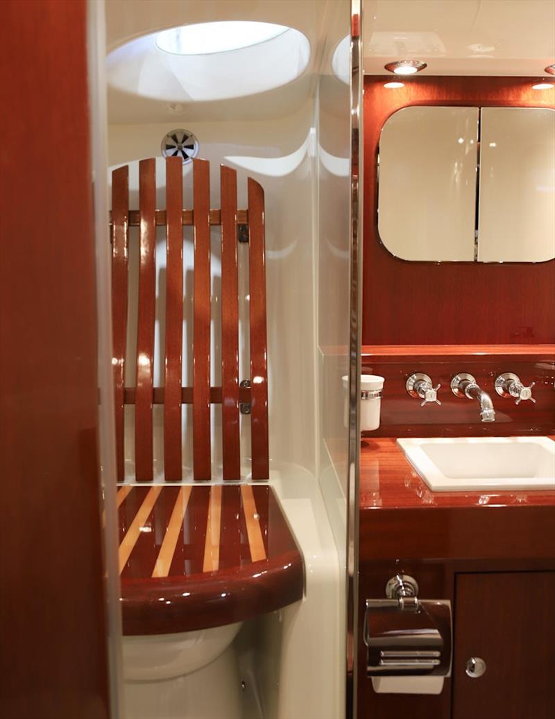 The head in mahogany: fit for a king - photo © J Craft Boats