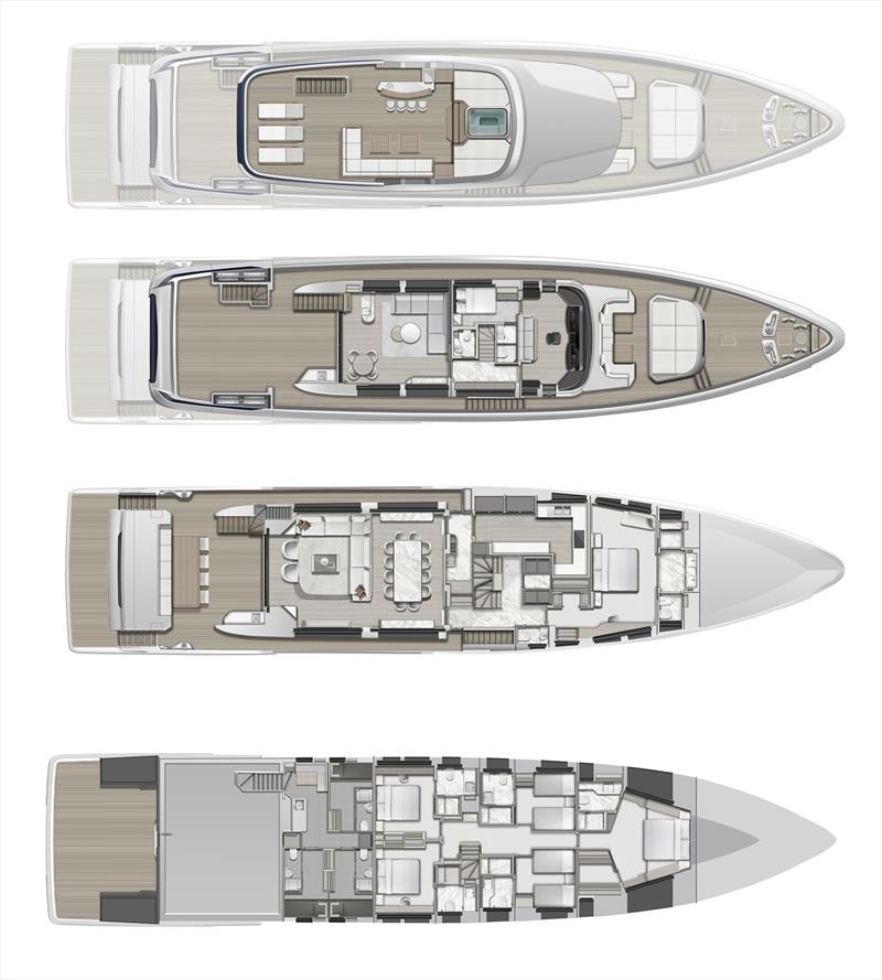 Majesty 120 Superyacht - General Arrangment - photo © Majesty Yachts