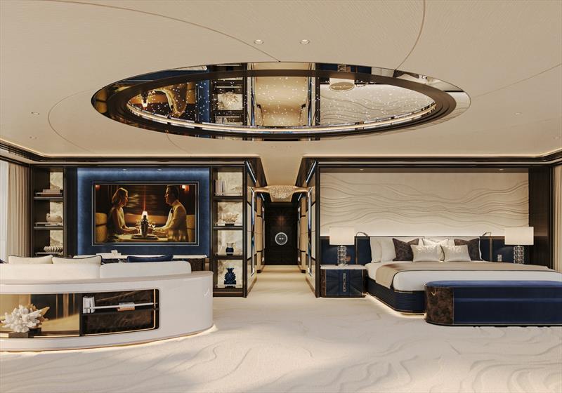 Bilgin 82-metre flagship Project Bond - Owner Suite - photo © Bilgin Yachts