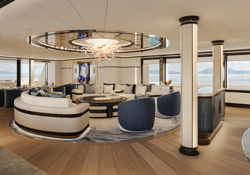 Bilgin 82-metre flagship Project Bond - Main Saloon - photo © Bilgin Yachts