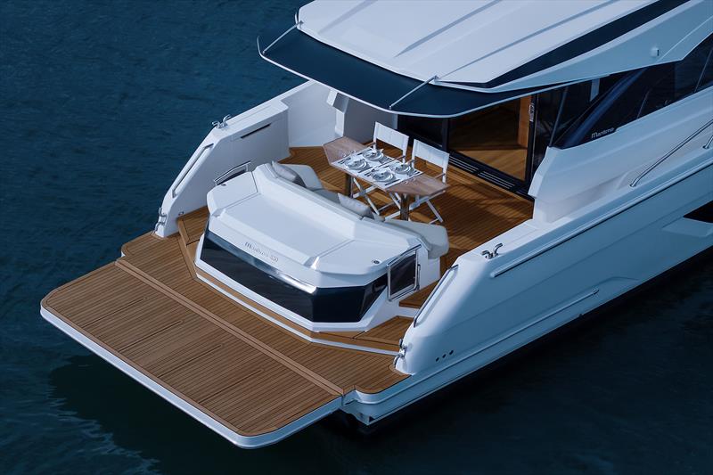 Aft deck entertaining aboard the Maritimo S50 - photo © Maritimo